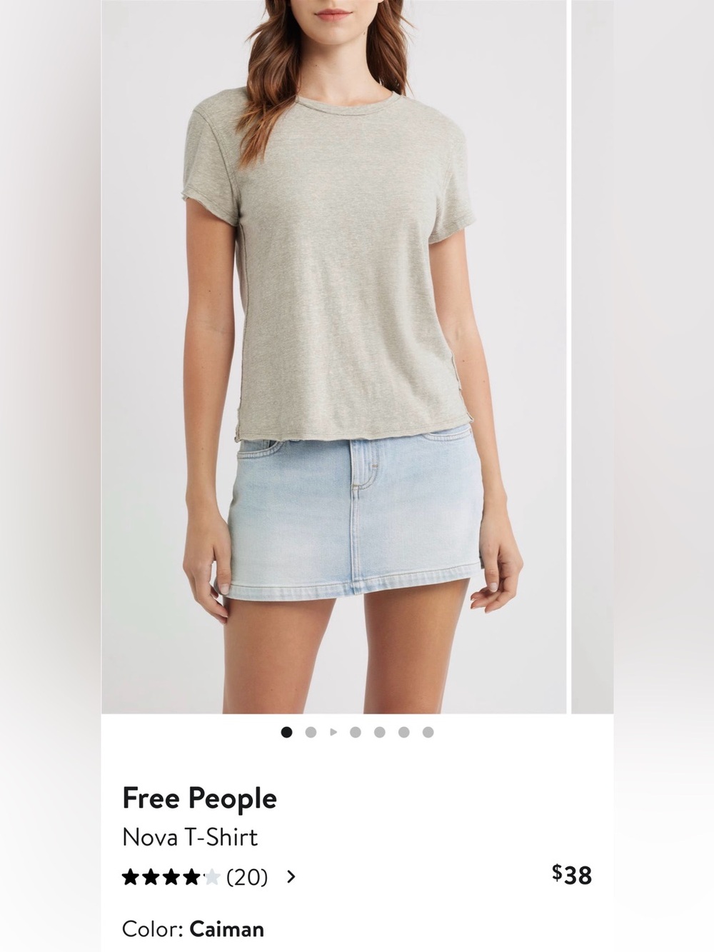 Free People Caiman Nova Short Sleeve Tee in Caiman